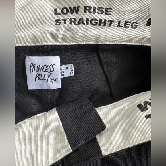 Princess Polly Low Rise Black Pants - Picture 6 of 6